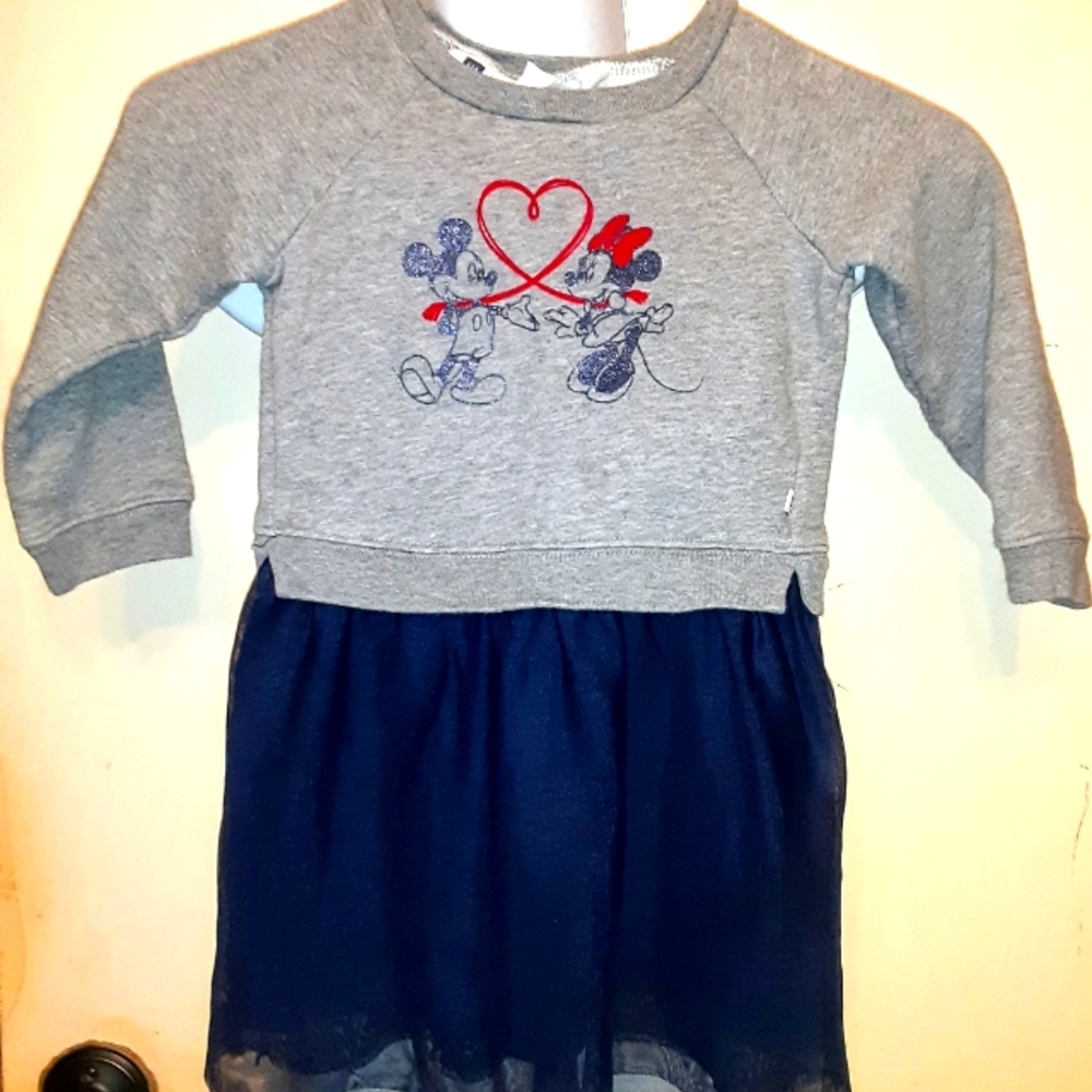 Gap Disney Mickey Mouse Sweatshirt Tulle Dress
